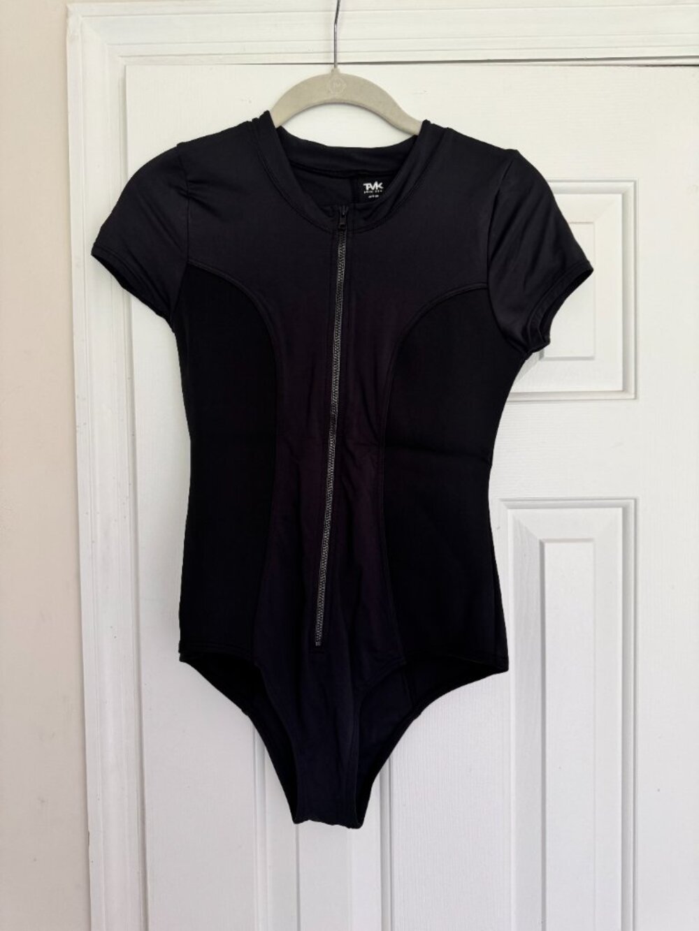 TAVIK Swimwear Ania Zip Up One Piece Black Small